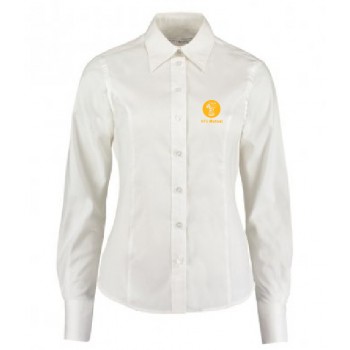 Ladies Oxford Shirt - Long Sleeve (White)